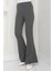 Beli Lastikli Ispanyol Paça Kumaş Pantolon Füme HM2781 2
