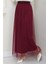 Beli Lastikli Tül Etek Bordo HM2704 3