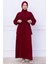 Beli Bağlamalı Etekli Ayrobin Takım Bordo HM2734 3