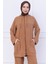 Kapüşonlu Kanguru Cepli Fermuarlı Ayrobin Takım Camel HM2731 2
