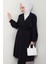 Yazlık Kruvaze Yaka Trençkot Ikili Takım Siyah HM2703 4