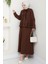 Fırfırlı Etekli Takım Kahverengi HM2722 3