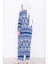 Seva Desenli Viskon Kimono Takım Mavi HM2762 5