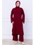 Uzun Tunikli Ayrobin Takım Bordo HM2770 1