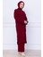Uzun Tunikli Ayrobin Takım Bordo HM2770 3