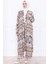 Seva Desenli Viskon Kimono Takım Kahverengi HM2762 1