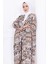 Seva Desenli Viskon Kimono Takım Kahverengi HM2762 3