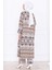 Seva Desenli Viskon Kimono Takım Kahverengi HM2762 5