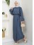 Bağcık Detaylı Etekli Takım Indigo HM2724 1