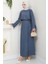Bağcık Detaylı Etekli Takım Indigo HM2724 2