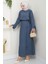 Bağcık Detaylı Etekli Takım Indigo HM2724 4