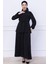 Beli Bağlamalı Etekli Ayrobin Takım Siyah HM2734 3