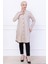 Düğme Detaylı Tunik Bej HM2737 4