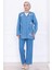 Papatya Dokunuşlu Yazlık Kot Takım HM2779 Açık Mavi 1