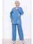 Papatya Dokunuşlu Yazlık Kot Takım HM2779 Açık Mavi 2
