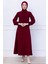 Önü Fiyonklu Etekli Ikili Takım Bordo HM2705 3