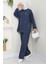 Taş Detaylı Ikili Takım Indigo HM2665 4