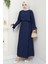 Bağcık Detaylı Etekli Takım Lacivert HM2724 1