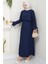 Bağcık Detaylı Etekli Takım Lacivert HM2724 4