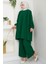 Müslin Tunik Pantolon Ikili Takım 1558 - Zümrüt Yeşili 3