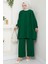 Müslin Tunik Pantolon Ikili Takım 1558 - Zümrüt Yeşili 4