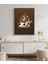 Metal Çerçeveli Gerçek Camlı Tablo - Dijital Baskı - Kahve 2