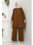 Müslin Tunik Pantolon Ikili Takım 1558 - Acı Kahve 3