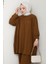 Müslin Tunik Pantolon Ikili Takım 1558 - Acı Kahve 4