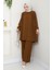 Müslin Tunik Pantolon Ikili Takım 1558 - Acı Kahve 5