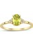 Peridot Oval Tektaş Pırlanta Yüzük 1