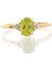 Peridot Oval Tektaş Pırlanta Yüzük 2