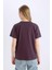 Kadın Kısa Kol T-Shirt D9602AX/PR38 D.purple 5