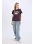 Kadın Kısa Kol T-Shirt D9602AX/PR38 D.purple 4