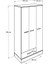 Adore Base Genç Odası 3 Kapılı Tek Çekmeceli Gardırop-Italyan Meşe / Beyaz 7