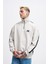 Erkek Stripe Hihg Neck Gri Sweatshirt 1