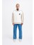 Erkek Contrast And Piped Polo Ekru Sweatshirt-Soft Beıge 5