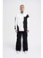 Erkek Distressed Stitch And Embroidered Polo Ekru Siyah Sweatshirt 1