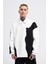 Erkek Distressed Stitch And Embroidered Polo Ekru Siyah Sweatshirt 4