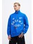 Erkek High Neck Printed Sweatshirt Soft Blue 1