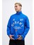 Erkek High Neck Printed Sweatshirt Soft Blue 2