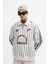 Erkek Printed And Zip Polo Gri Sweatshirt 1