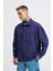 Erkek Distressed Stitch Polo Lacivert Sweatshirt 1
