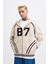 Erkek 87 Aplique Açık Bej Zip Jacket 4