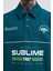 Erkek Sublime Printed Polo Petrol Yeşili Sweatshirt 1