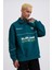 Erkek Sublime Printed Polo Petrol Yeşili Sweatshirt 5