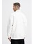 Erkek Distressed Stitch Polo Ekru Sweatshirt 3
