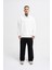 Erkek Distressed Stitch Polo Ekru Sweatshirt 4