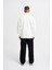 Erkek Distressed Stitch Polo Ekru Sweatshirt 5