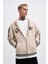 Erkek M Star Logo Açık Bej Zip Jacket 4