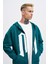Erkek M Logo Petrol Yeşili Zip Jacket 5